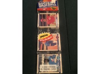 1984 Fleer Unopened Rack Pack With Hall Of Famers Tom Seaver AND Tim Raines Both On Top!