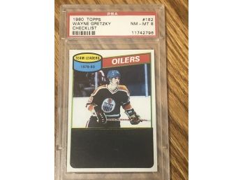 Wayne Gretzky PSA 8  1980 Topps Checklist Card