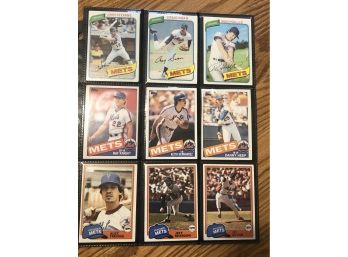 Lot Of (12)Assorted 1980s NY Mets Baseball Cards