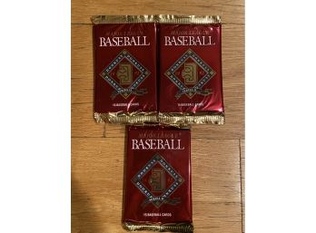 1992 Donruss Baseball Card Packs Lot Of 3