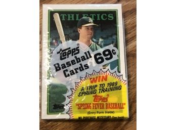 1988 Topps Cello Pack McGwire Showing On Top!