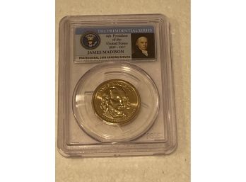 2007-D James Madison Presidential $1, 1st Day Of Issue, Position A - PCGS MS65