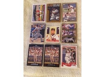 Chipper Jones  Baseball Card Lot Of 9