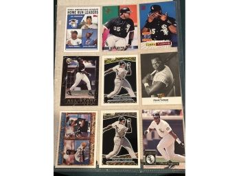 9 Card Lot Frank Thomas Cards