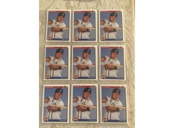 1992 Upper Deck Ryan Klesko Rookie  Lot Of 18