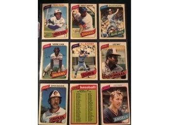 Lot Of (18) 1980  O Pee Chee Baseball Cards