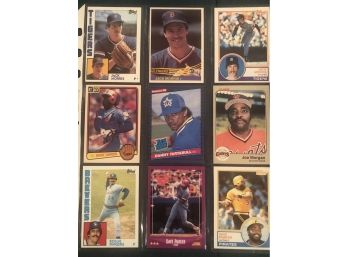 Lot Of (9) 1980s Star Baseball Players Including Hall Of Famers!!