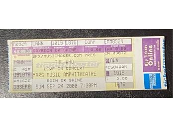 The Who Concert Ticket September 24, 2000