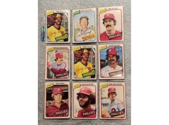 1980 Topps Assorted Baseball Cards - 18 Cards