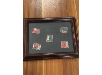 1996 Eagle Snacks Atlanta Olympics Pin  Set Framed