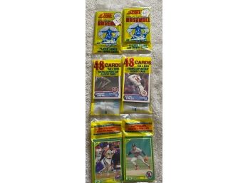 1990 Score Rack Pack Lot Of 2