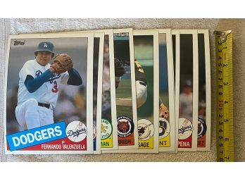 1985 Topps Large Card Lot Of 10