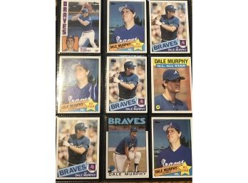 Lot Of (9) Dale Murphy Baseball Cards