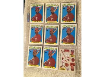 Ozzie Smith Baseball Card Lot Of 9