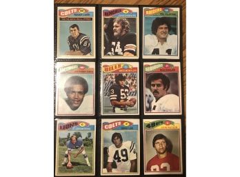 Lot Of (9) 1977 Topps Football Cards