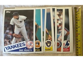 1985 Topps Large Card Lot Of 10