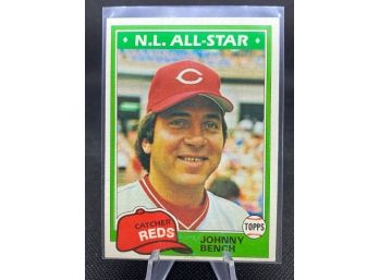 1981 Topps Baseball Johnny Bench