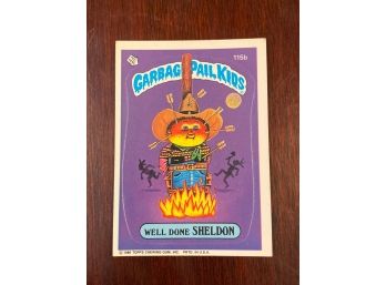 Garbage Pail Kids Well Done Sheldon