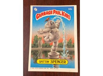 Garbage Pail Kids Spittin Spencer