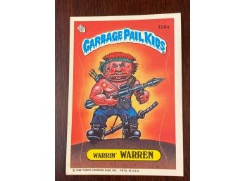 Garbage Pail Kids Warrin Warren