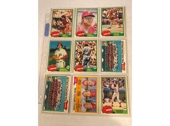 Lot Of (18) 1981 Topps Baseball Cards