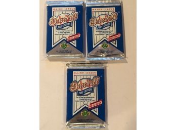 1991 Upper Deck Baseball Cards Lot Of (3) Packs