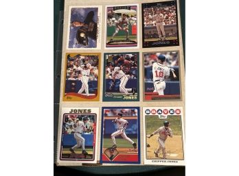 Lot 9 Assorted Chipper Jones Cards