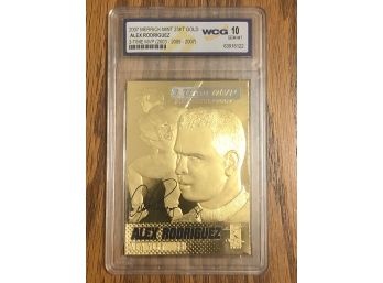 Alex Rodriguez 23KT Gold 2007 Merrick Mint WCG 10 Gem-MT