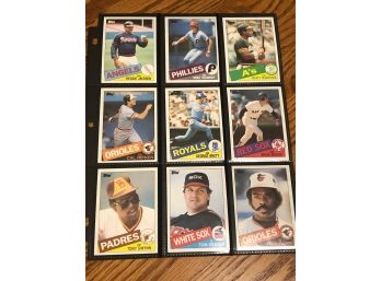 Lot Of (9)1985 Topps Hall Of Famers!