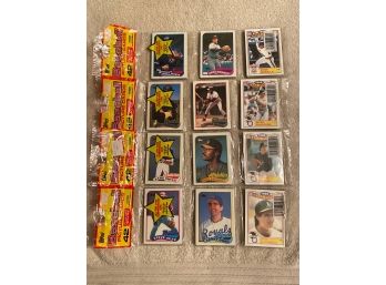 1989 Topps Baseball Rack Pack Lot Of 4