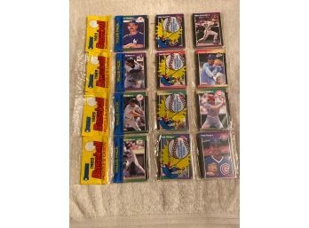 1989 Donruss Baseball Rack Pack Lot Of 4.   Possible Griffey Rookie!