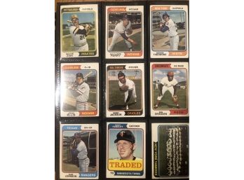 Lot Of (18) Assorted 1974 Topps Baseball Cards