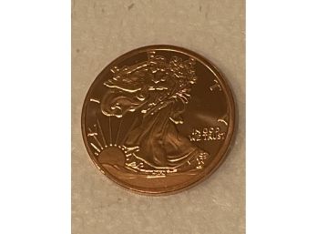 Walking Liberty  1 Oz .999 Copper Round