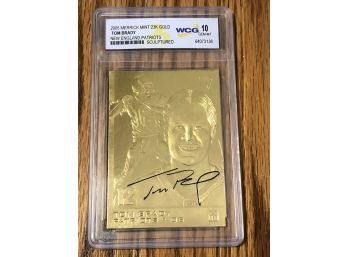 2005 Tom Brady 23 K Gold Card WCG 10 Gem Mint