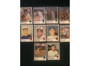 1973 Topps Lot Of (10) Baseball Cards