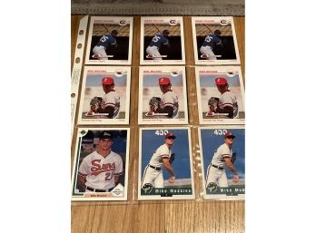 Lot Of 9  Bernie Williams And Mike Mussina Cards