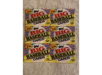 1988 Topps BIG Baseball Cards 3rd Series LOT Of 6 Factory Sealed Packs