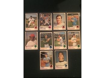 1973 Topps Lot Of (10) Baseball Cards