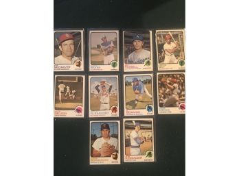 1973 Topps Lot Of (10) Baseball Cards