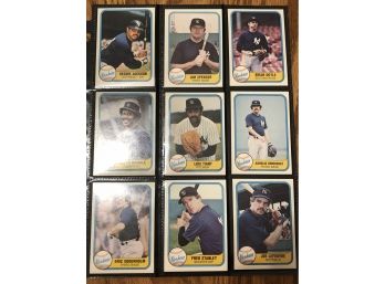 Lot Of (18) Assorted 1981 Fleer NY Yankees Baseball Cards