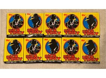 1990 Topps Dick Tracy Movie Cards & Stickers Wax Pack Lot Of 10