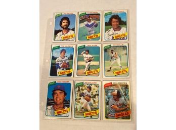 Lot Of (18) 1980 Topps Baseball Cards