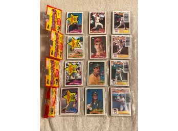 1989 Topps Baseball Rack Pack Lot Of 4