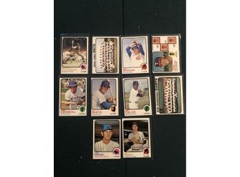 1973 Topps Lot Of (10) Baseball Cards