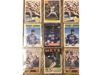 Lot Of (9) 1980s Topps Dwight Gooden Baseball Cards