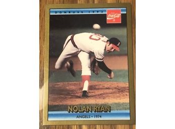 1992 Nolan Ryan Coca Cola Donruss Card