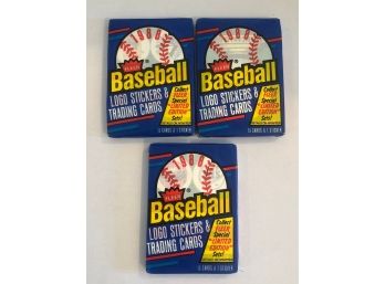 1988 Fleer Wax Packs Lot Of 3