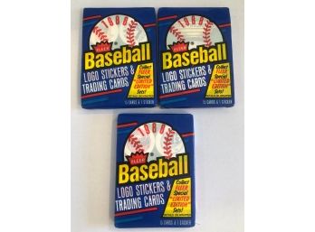 1988 Fleer Wax Packs Lot Of 3