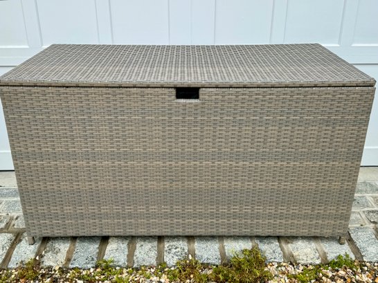 Large Tan Woven Deck Box