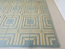 ABC Carpet Area Rug - Aqua And Cream 8' By 10'